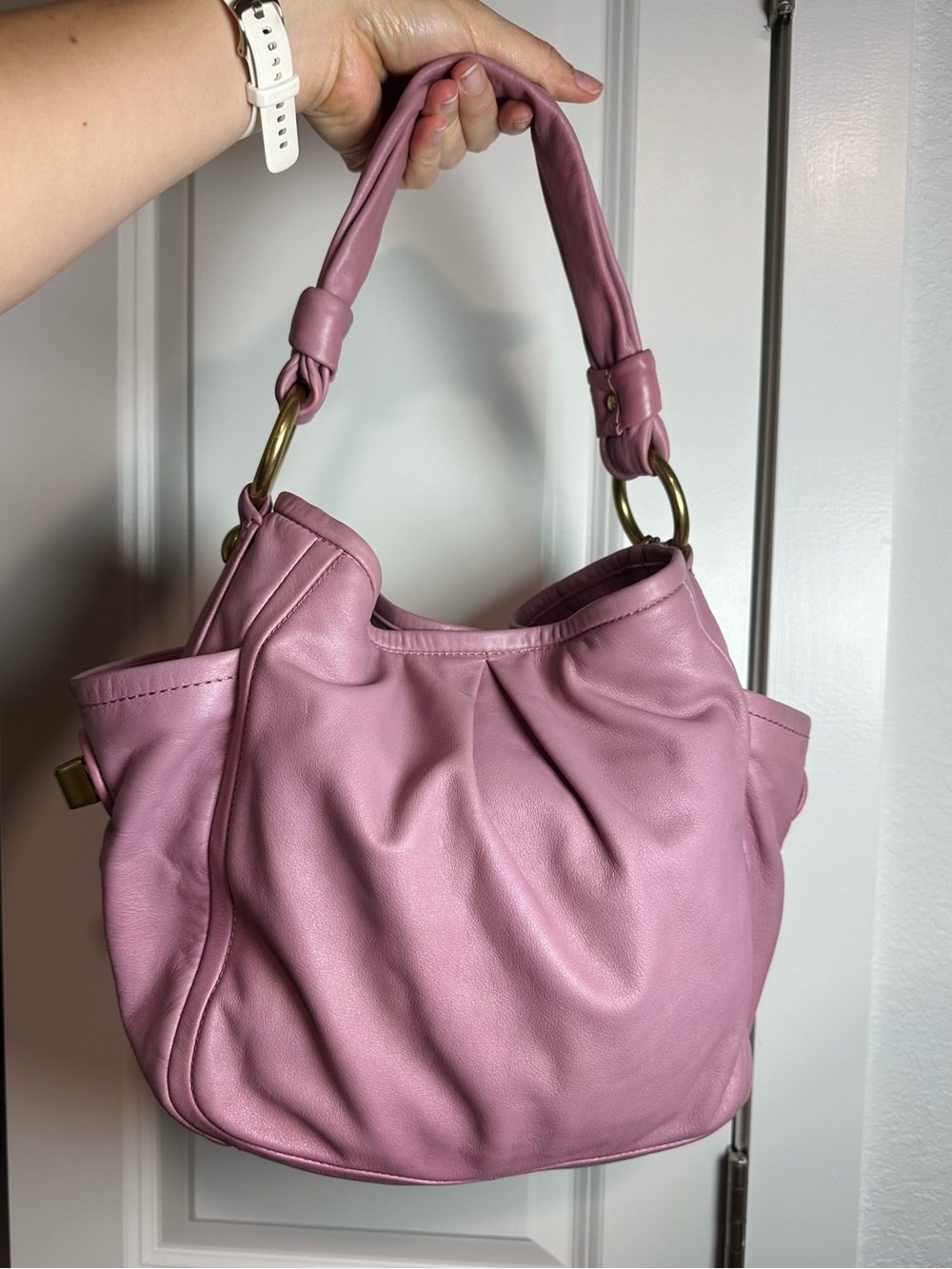 Vintage Coach Parker Leather
Slouchy Hobo Bag in Pink